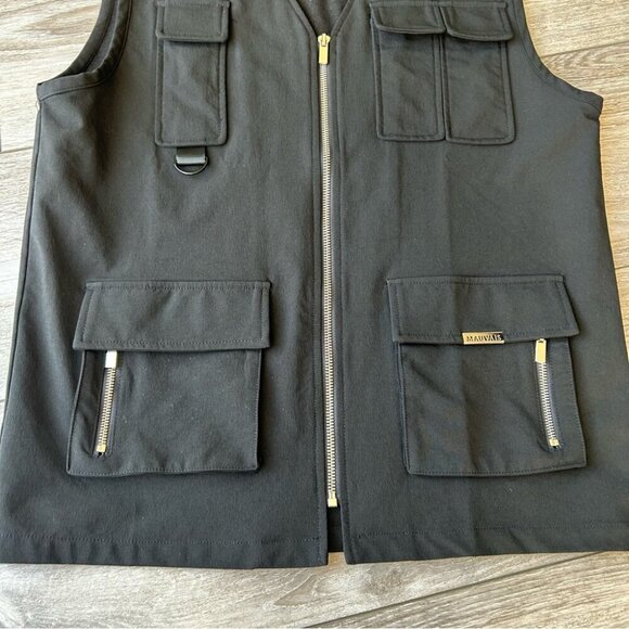 Mauvais Utility Cargo Vest In Black - Picture 6 of 11